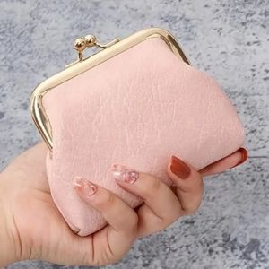 Light pink vintage styled coin purse kiss lock closure